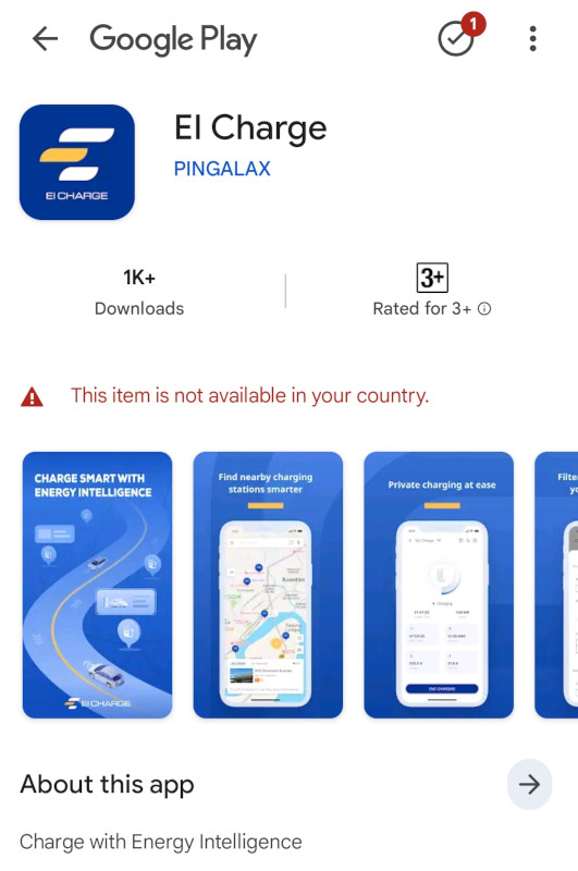Region Locked Elcharge App